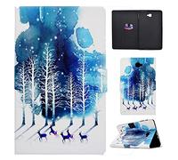 Succtop Etui Samsung Tab A6 Housse en Cuir PU Flip Portefeuille Stand Coque de Tablette avec Fonction Veille/Réveil Auto pour Samsung Galaxy Tab A 2016 10.1 Pouces SM-T580/SM-T585 Purple Fawn