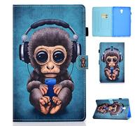 Succtop Etui Tab A 10.5 Pouces Housse Portefeuille Flip Cover Stand Tablette Coque avec Porte-Stylo e Fonction Veille/Réveil Auto pour Samsung Galaxy Tab A 2018 10.5" SM-T590/SM-T595 Music Monkey