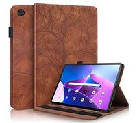 Succtopy Coque Lenovo Tab M10 3rd Gen 10.1 Pouces 2022,PU Cuir Cover Tablette Housse de Protection Porte-Crayons Portefeuille Tablet Étui Lenovo Tab M10 3rd Gen 10.1" 2022 TB-328FU/TB-328XU,Marron