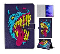 Succtopy Coque pour Galaxy Tab A7 10.4" 2022/2020 SM-T500/T509/T505/T507，Étui de Protection Tablette Samsung Tab A7，Pliable Ultra Fin，Fente pour Carte Intelligente,Galaxy Tab A7，Couleur Loup