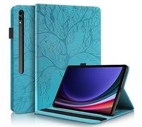 Succtopy Coque pour Samsung Galaxy Tab S10+ 2024 /S9+ Plus /S9 FE+ 12.4 Pouces 2023 Housse de Protection avec Porte-Pencil Étui à Rabat avec Support Fonction Galaxy Tab S10 Plus/S9+/S9 FE+ Bleu