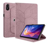 Succtopy Coque pour Xiaomi Redmi Pad 2 2025 11 Pouces Étui Support Rotatif à 360 Degrés PU Cuir Housse de Protection avec Porte-Pencil pour Xiaomi Redmi Pad 2 11 Pouces Rose Gold