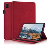 Succtopy Étui de protection à rabat en cuir PU pour Honor Pad X8a 11" 2024 avec porte-stylo et fonction support - Rouge