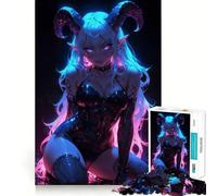 Succube néon Sexy pour Adultes, Puzzle de 1000 pièces, Jeu d'exercice Mental, Design Relaxant, Cadeau saisonnier 38x52cm