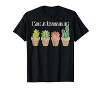Succulent Plant Gardening Botanical Aloe and Cactus T-Shirt