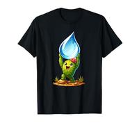 Succulente Souriante Tenant Une Grosse Goutte d'eau T-Shirt