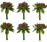 Succulentes Déco Rose de roche Set 6 pièces - Plante artificielle Vert 6cm