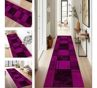 SUCERU Tapis de Cuisine Antidérapant Lavable Tapis de Passage 40X60CM TapisCouloir Rose foncé Noir pour Chambre Paillassons Salon TapisDécoration Moquette Anti-Taches d'entrée intérieurs