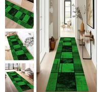 SUCERU Tapis de Cuisine Antidérapant Lavable Tapis de Passage 40X60CM TapisCouloir Vert Noir pour Chambre Paillassons Salon TapisDécoration Moquette Anti-Taches d'entrée intérieurs