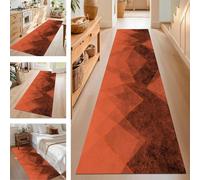 SUCERU TapisCouloir Long Tapis de Cuisine Devant Evier Lavable Antiderapant Rouge Noir 80X120CM Tapis de Passage Paillasson Anti-salissures Entree Interieur pour Chambre Salon Bureau Buanderie