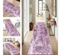 SUCERU TapisCouloir Long Tapis de Cuisine Devant Evier Lavable Antiderapant Violet 60X80CM Tapis de Passage Paillasson Anti-salissures Entree Interieur pour Chambre Salon Bureau Buanderie
