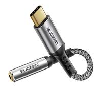SUCESO Adaptateur USB C vers Jack 3.5mm Adaptateur Écouteur Type C Audio Puce DAC en Nylon Compatible avec Samsung S22/S21/S20/S20+/Note 20,Huawei P40/P30/P20, Pixel 4/3/2 XL, iPad, Mi 12