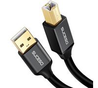 SUCESO Câble Imprimante 3 Mètres Câble Imprimante USB 2.0 A Mâle vers USB B Mâle Cable Scanner d'Imprimante Printer Compatible avec Canon, HP, Dell, Epson, Xerox, Pixma, Hero, Samsung, Brother