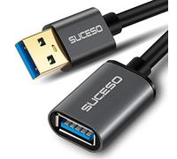 SUCESO Cable Rallonge USB 3.0 3M Câble Extension Mâle A vers Femelle Chargement et données à 5Gbps Compatible avec Manette de Jeu Clé USB PS4 Xbox Hub USB Disque Dur Externe Clavier Imprimante Webcam