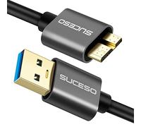 SUCESO Câble USB 3.0 Mâle A vers Micro B 3.0 Câble Disque Dur Externe 0.5M | Transfert de Données Compatible avec Galaxy S5 Western Digital WD My Passport Elements Toshiba Canvio Basics Seagate Maxtor