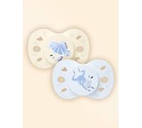 Sucette anatomique animaux - 0-6 mois - lot de 2 bleu + beige 0/6M(50/67)