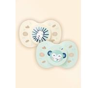 Sucette anatomique animaux - 6-18 mois - lot de 2 vert + beige 6/18M(67/81)