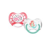 Sucette Anatomique Dessin Fille Silicone +6M A18 Lot de 2