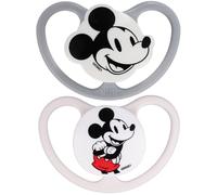 Sucette apaisante, sucette orthodontique en silicone pour bébé 18-36m - lot de 2 (DISNEY Mickey Mouse, 6-18m)