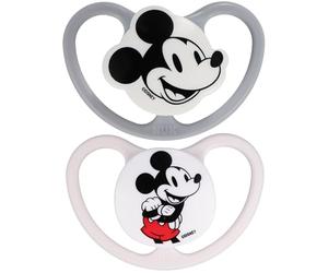 Sucette apaisante, sucette orthodontique en silicone pour bébé 18-36m - lot de 2 (DISNEY Mickey Mouse, 6-18m)