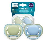 Sucette bébé 0-6 mois - Philips Avent - Ultra Air SCF08521 - Silicone médical ventilé
