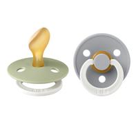 Bibs - Lot de 2 sucettes Colour Latex Taille 2 Anatomique - Sage Glow / Cloud Glow