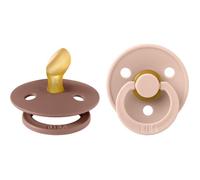Sucette bébé - BIBS - Colour - Embout anatomique - Pack de 2 - Caoutchouc naturel - Taille 1 Blush Woodchuck