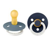 BIBS Colour GLOW Tétine, 6-18 mois, 2-pack, Petrol/Deep Space