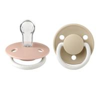 Tétine BIBS De Lux. Lot de 2 sucettes. Sans bisphénol A, Téterelle ronde. Silicone, Taille unique (0-36 mois), Blush NIGHT/Vanilla NIGHT