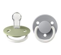Sucette bébé - BIBS - DeLux - Embout rond - Pack de 2 - Silicone - Taille unique phosphorescent Sage Cloud