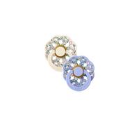 Sucette bébé BIBS Liberty Boheme Lot de 2 T1 Caoutchouc naturel Embout rond Ivoire