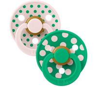 Sucette bébé - BIBS Studio Colour - Ronde - T1 - Caoutchouc naturel - Petal Cactus - Pack de 2