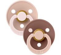 Sucette bébé - BIBS Studio Colour - Ronde - T1 - Caoutchouc naturel - Woodchuck Mix - Pack de 2