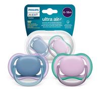 Sucette bébé - Philips Avent - SCF085/34 - Ultra Air silicone médical 6-18 mois - anti irritation