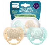 Philips Avent Sucette Ultra Soft 0-6 mois - 2 pièces