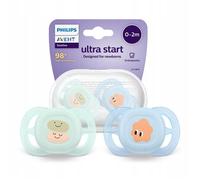 Sucette bébé - Philips Avent - Ultra Start SCF075/14 - Nouveau-né 0-2m - Orthodontique Silicone