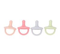 Sucette Bebe, Tetine Bebe, Lot de 4 du Sein comme Sucette Bébé Sucette en Silicone Douce et Flexible Tétine Suavinex Sucette Allaitement Idéal pour Dormir, pour Nouveau-nés
