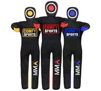 Sucette Confortable pour MMA, Lutte, Judo, Lutte, Position Debout, jiu-Jitsu brésilien, soumission et Lancer, Boxe, karaté, pour Homme et Femme, Sac en Toile Non rempli (Rouge, 177,8 cm)