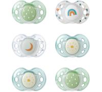 Sucette de nuit - TOMMEE TIPPEE - 18-36 mois - Lot de 6 sucettes phosphorescentes avec capsule de stérilisation réutilisable