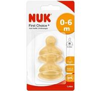 Lot de 2 tétines en latex Col Moyen 0-6 mois - Nuk