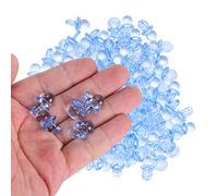 Sucette en Acrylique Brillant pour bébé, 200 Pièces, Mini Accessoires DIY, Kit de Décoration pour Réception- pour bébé, Anniversaire, 2x10x10mm (Bleu)