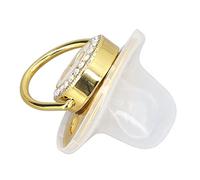 Sucette en Forme de Lettre Dorée, Sucette pour bébé en Silicone à la Mode Portable et Sûre pour la Vie Quotidienne pour les à Domicile (Lettre U)