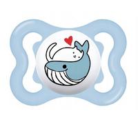 Sucette en silicone Mam Supreme avec boîte - Baleine, bleu