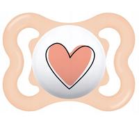 Sucette en silicone Mam Supreme avec boîte - Coeur, rose
