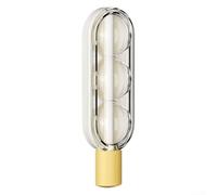 Sucette glacée en silicone avec paille pour enfants - Design triple boules - Pour faire des friandises faites maison - Outil pour glaçons, jus de fruits, desserts - Jaune