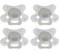 Sucette Glow In The Dark-Lot De 4-Pour Les Enfants De 18+ Mois-Tétine Naturelle En Forme De Papillon,Embout En Silicone,Sans Bpa Et Respectueuse Des Dents
