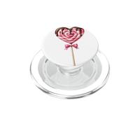Sucette Mignonne Rose en Forme de cœur avec glaçage au Chocolat PopSockets PopGrip pour MagSafe