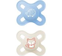 Sucette Naissance "Couleurs de la Nature" Motif - 0-2 mois - Silicone - Bte stérilisation X2