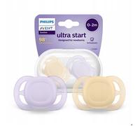 Sucette nouveau-né - Philips Avent - Ultra Start 0-2m - Silicone orthodontique avec étui stérilisation