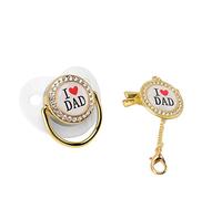 Sucette pour bébé, Conception en Boucle Fermée Sucette Intéressante pour bébé en Silicone Robuste BPA pour le Développement de la Mâchoire (WHITE)
